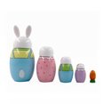 thumbnail image 3 of Russian Matryoshka Easter Five-Layer Rabbit Set Wooden Crafts 5-Doll Children's Day Gift Gift Toy, 3 of 10