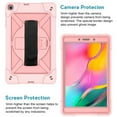thumbnail image 4 of Dteck Case For Samsung Galaxy Tab A 8.0 T290 T295 (2019 Released) 8-inch,Heavy Duty Shockproof Rubber Hybrid Hard 3-Layer Protection Cover with Hand/ Shoulder Strap,Rosegold+Rosegold, 4 of 6