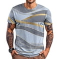 thumbnail image 2 of adaychics Mens Graphic Tees Marble Print Fashion Summer T Shirts Crew Neck Clothes for Travel Dating Commuting, 2 of 7