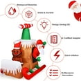 thumbnail image 2 of Costway 6Ft Long Inflatable Santa Claus Flying Airplane Blow Up Christmas Decoration, 2 of 9