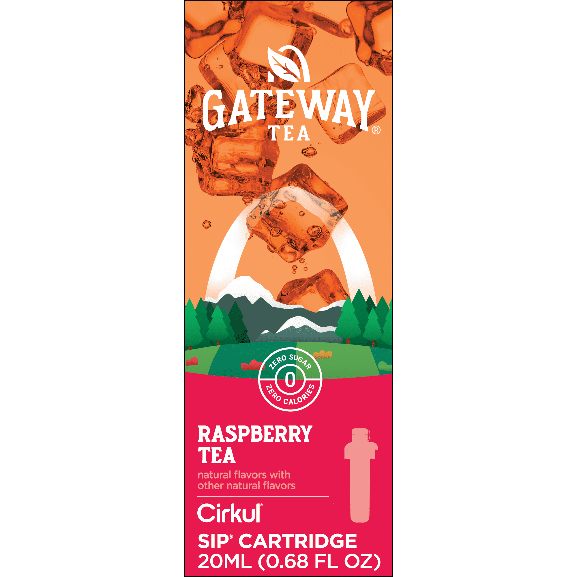 (2 pack) Cirkul Gateway Raspberry Tea Flavor Cartridge, Drink Mix, 1-Pack