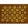 thumbnail image 1 of Ahgly Company Machine Washable Indoor Rectangle Checkered Yellow Modern Area Rugs, 7' x 10', 1 of 4