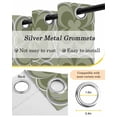 thumbnail image 6 of Sage Green Boho Blackout Curtains, Light Blocking Print Window Curtains, Farmhouse Chic Abstract Patterned Thermal Insulated Window Drapes for Living Room Kitchen Cafe 2 Panels, 84"W x 84"L, 6 of 9