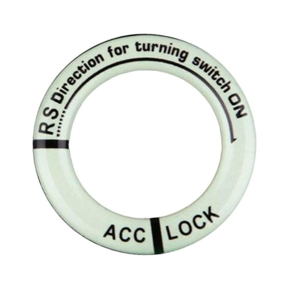 Pegatina para la cubierta del botón de encendido, anillos decorativos para el interruptor de encendido, llave de motocicleta Negro