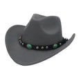 thumbnail image 1 of Sombrero de vaquero Zulema de estilo occidental Gris, 1 of 7