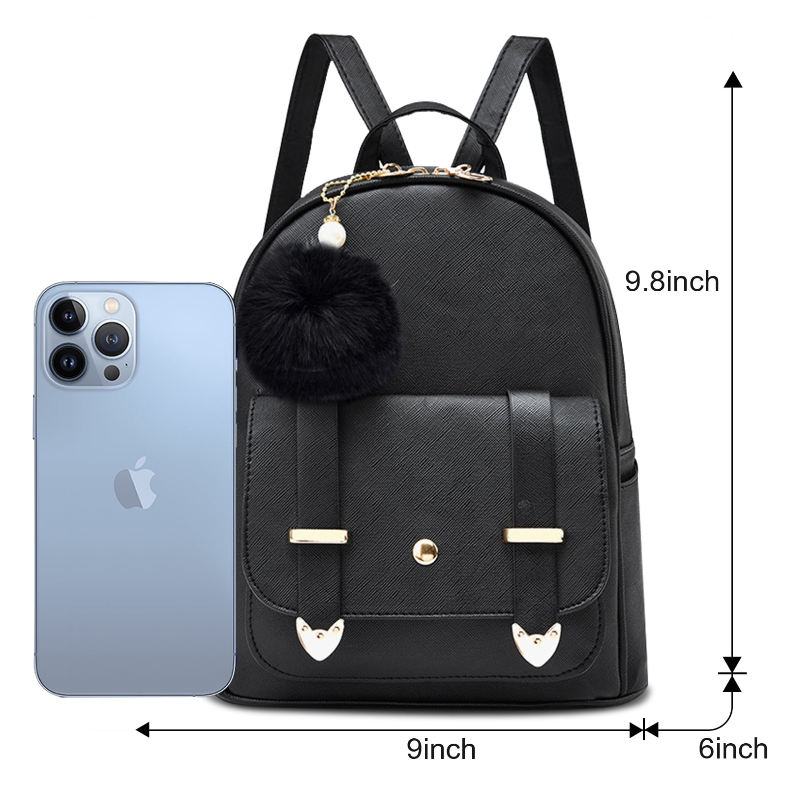 2918 Backpacks, PU Leather Small Backpack , Small Backpack Purse Backpack 5a5ab991-c5a4-456c-9d60-  main image 3