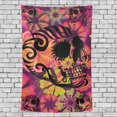 thumbnail image 1 of ABPHQTO Tapiz de flores de calavera decoración de pared sala de estar dormitorio tapices DIY 150x225 cm, 1 of 4