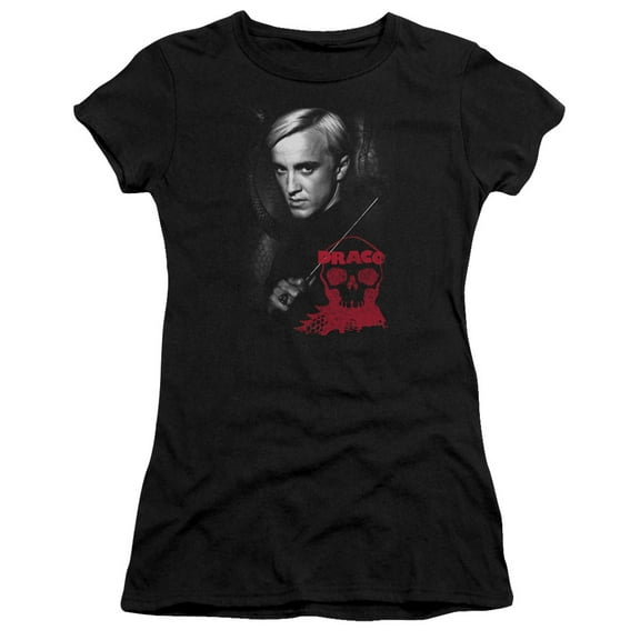 Harry Potter Draco Portrait S/S Junior Women's T-Shirt Sheer Black