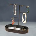thumbnail image 2 of thinsony Jewelry Organizer Stand Tray Display Rack for Rings Black Marbling, 2 of 9