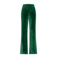 thumbnail image 5 of Women High Waist Velvet Yoga Pants Flared Stretchy Wide Leg Velvet Yoga Trousers Soft Plush Velour Bootcut Slacks, 5 of 7