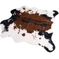 thumbnail image 1 of MtMat Brown Cow Print Rug 55.1" W x 62.9" L Faux Cowhide Rugs Cute Animal Printed Carpet for Home, 1 of 1