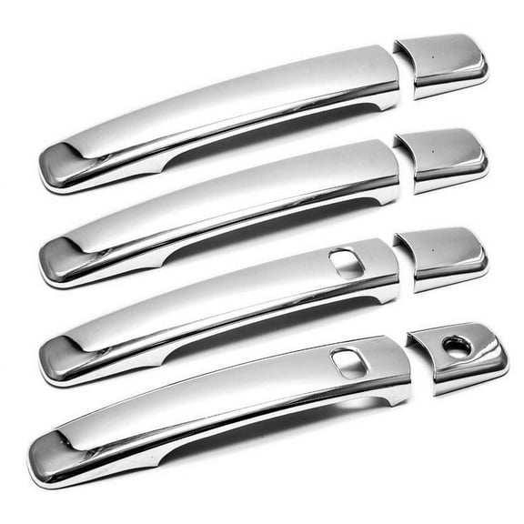 Sizver Chrome Door Handle Covers For 2008-2013 Nissan Rogue *with smart keyholes no psg keyholes*