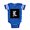 Royal Blue, variant on CafePress - Gothic Initial L - Cute Infant Baby Football Bodysuit