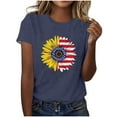 thumbnail image 2 of Independence Day POROPL T Shirts for Women,Cotton Womens Graphic Tshirts Crewneck Short Sleeve Shirt, 2 of 5