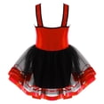 thumbnail image 4 of DPOIS Kids Girls Sequin Ballet Dance Dress Mesh Tutu Skirted Leotards Ballerina Costume Red 8, 4 of 6