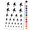 Black, variant on Lemur Solid Water Resistant Temporary Tattoo Set Fake Body Art Collection - Light Green