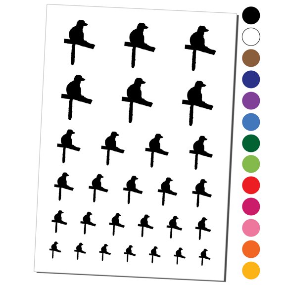 Lemur Solid Water Resistant Temporary Tattoo Set Fake Body Art Collection - Light Green