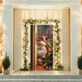thumbnail image 6 of Uutvery Santa Claus Reindeer Door Decor, Christmas Front Door Hanging Cover, Holiday Party Banner for Xmas, Seasonal Display for Indoor Outdoor, 72.83x35.43 inches, 6 of 6