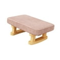 thumbnail image 4 of Reposapiés con patas de madera, reposapiés acolchado, taburete pequeño otomano, taburete corto rectangular antideslizante para cama de habitación de Rosa, 4 of 9