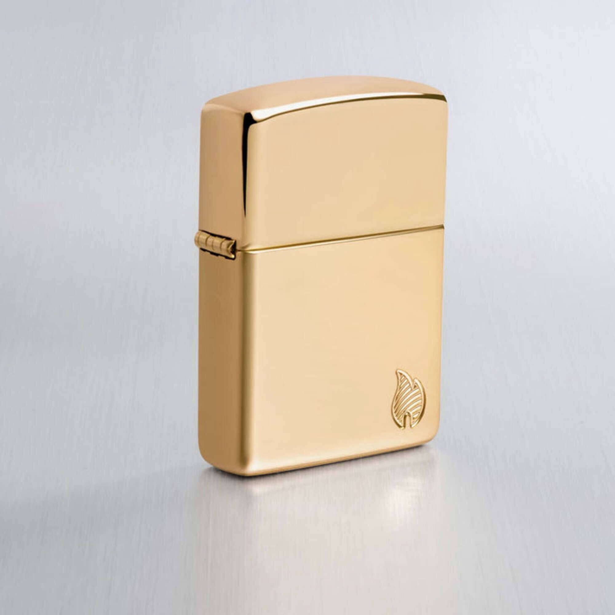 Zippo 46397 Armor High Polish Brass Flame Design Pocket Lighter