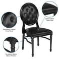 thumbnail image 4 of Flash Furniture HERCULES Series 900 lb. Capacity King Louis Chair with Tufted Back, Black Vinyl Seat and Black Frame, 4 of 11