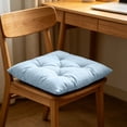 thumbnail image 6 of Linen Chair Cushion Soft Comfortable Padded Seat Cushion Non Slip Square Chair Pad - Washable Durable for Kitchen Dining Office, Blue, Ccwuwei, 6 of 6
