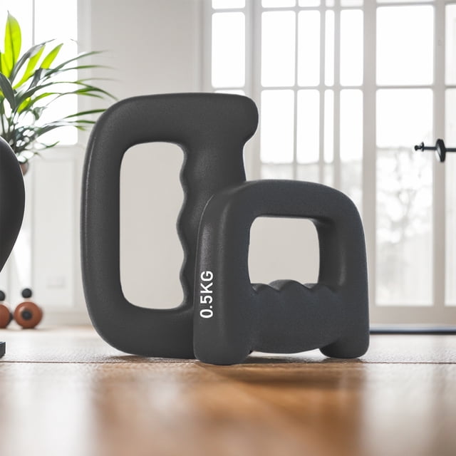2 mancuernas ergonómicas en forma de D, mancuernas de boxeo antideslizantes para fuerza, velocidad y potencia explosiva