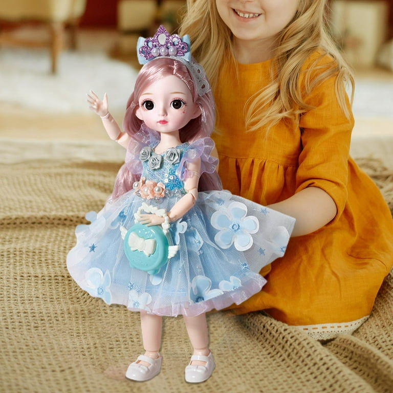 mQFIT Fashion Girl's, Fashion Doll with Dresses Makeup and Cute
