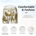 thumbnail image 5 of Lsque Mens Swim Trunks Cattle Drive By Two Cowboys 1 Pattern - Bathing Suit Compression Liner - Beach Swim Shorts Swimwear - (S-3XL) - Stretch Quick Dry -Large, 5 of 9