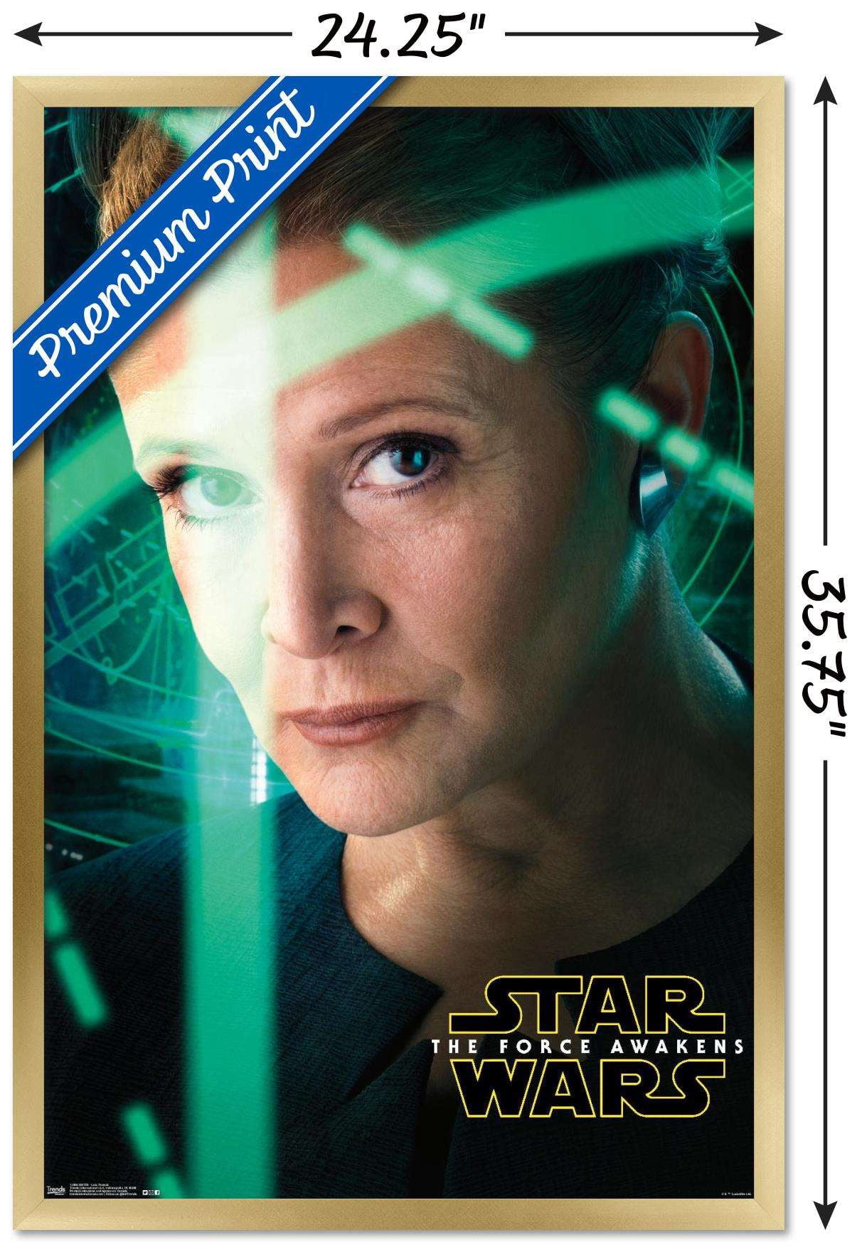 Star Wars: The Force Awakens - Leia Portrait Wall Poster, 22.375" x 34", Framed