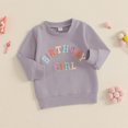 thumbnail image 5 of WOYY Girls Sweatshirt Letter Embroidery Birthday Pullover Sweatshirt, Sizes 18-24M, 5 of 5