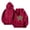 Red, variant on Wancir Womens Cheetah Leopard Star Hoodie Graphic Print Fleece Y2k Oversized Hooded Sweatshirt