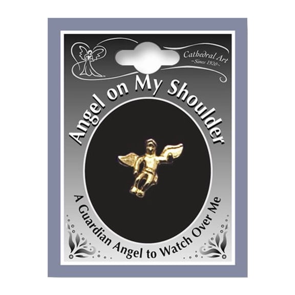 FB Jewels Gold-tone Angel on My Shoulder Lapel Pin