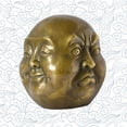 thumbnail image 4 of Buddha Head Statue Four Faces Pleasure Anger Sorrow Joy Brass Home Decor Lucky Gift, 4 of 7