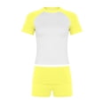 thumbnail image 3 of Bibifish Women Two Piece Sets Color Block Raglan Sleeve Crop Tops High Waist Biker Shorts Casual Workout Loungewear Clothing Sets, 3 of 3