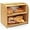 Natural, variant on Bread Box For Kitchen Countertop Double Layer Bamboo Bread Storage Container For Homemade Bread Roll Top Bread Box With 3 Adjustable Height For Kitchen Counter Natural Breadbox Organizer
