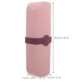 thumbnail image 2 of BESTYASH Toothbrush Cup Portable Tooth Brush Container Pink 1Pack, 2 of 8