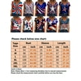 thumbnail image 2 of Sexy Dance Women V Neck Basic Top Bohemian Independence Day Summer Tops Party Tunic Blouse Patriotic T-shirt 3# XL, 2 of 2