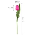 thumbnail image 2 of Uxcell 14" Artificial Tulips Flowers Floral Arrangements Bouquet Decor, Fuchsia 15 Stems, 2 of 6