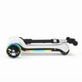 thumbnail image 5 of Rolldustry Upgrade Kid Electric Scooter with Music System, Foldable 3-Wheels Escooter for Kids 3-6 Years, LED-lit Wheels and Pedals, Cute stickers, White, 5 of 10