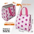 thumbnail image 3 of Pioneer Flower Floral Print Pattern Insulated Lunch Bag for Women & Adults,Large Portable Soft Cooler Lunch Bag,Thermal Food Storage Tote with Pearl Cotton,8.66L,8.75x5.75x9.5 Inch, 3 of 6