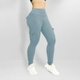 thumbnail image 5 of Posijego Cargo Yoga Leggings for Women Butt Lift Slim Leggings with Flap Pockets Stretchy Workout Pants, 5 of 5