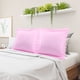 thumbnail image 2 of Juego de fundas de almohada de satén PiccoCasa, 2 fundas de satén sedoso, estándar/reina, rosa, 2 of 7