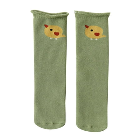 

nsendm Barely There Medias Kids Toddler Baby Kids Girls Boys Cartoon Warm Long Socks Knee Socks Baby Cable Knit Socks D One Size