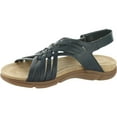 thumbnail image 2 of Easy Spirit Womens Mar Woven Leather Flat Sandals, 2 of 4