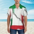 thumbnail image 5 of Italy Italian Flag Men'S 3d Print Casual Button Down Shirts, Novelty Hawaiian Short Sleeves Xl, 5 of 8
