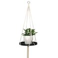 thumbnail image 1 of CmP001 CmP001 Colgador de macramé para plantas, macetero colgante para interiores, estante, maceta decorativa para flores, cuerda de algodón con placa de madera, 1 of 5