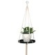 thumbnail image 2 of CmP003 Colgador de macramé para plantas, macetero colgante para interiores, estante, maceta decorativa para flores, cuerda de algodón con placa de madera, 2 of 5