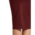 thumbnail image 6 of J. METHOD Women's Midi Skirt Stretch Knit Bodycon Slim Fit Office Elastic Waist Pencil Solid Skirts Made in USA NEWSK34 Burgundy L, 6 of 6