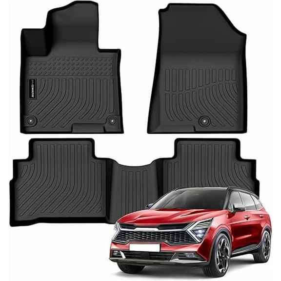Auxko All Weather Floor Mats Fit for Kia Sportage Gasoline 2023 2024 2025 2026 TPE Rubber Liners Accessories All Season Guard Odorless Floor Mats